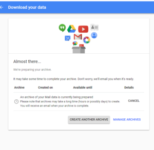 Easy way to take a backup of gmail through Google takeout