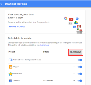 How to take a backup of Gmail mailbox via Google takeout