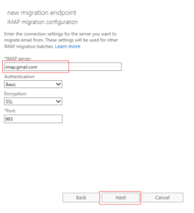 gmail to office 365 migration using IMAP