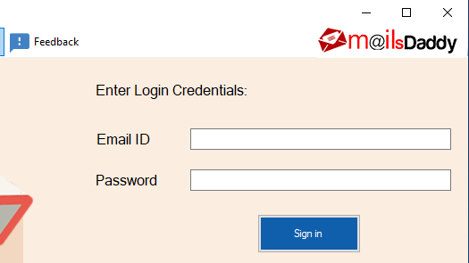 Enter Login Credential